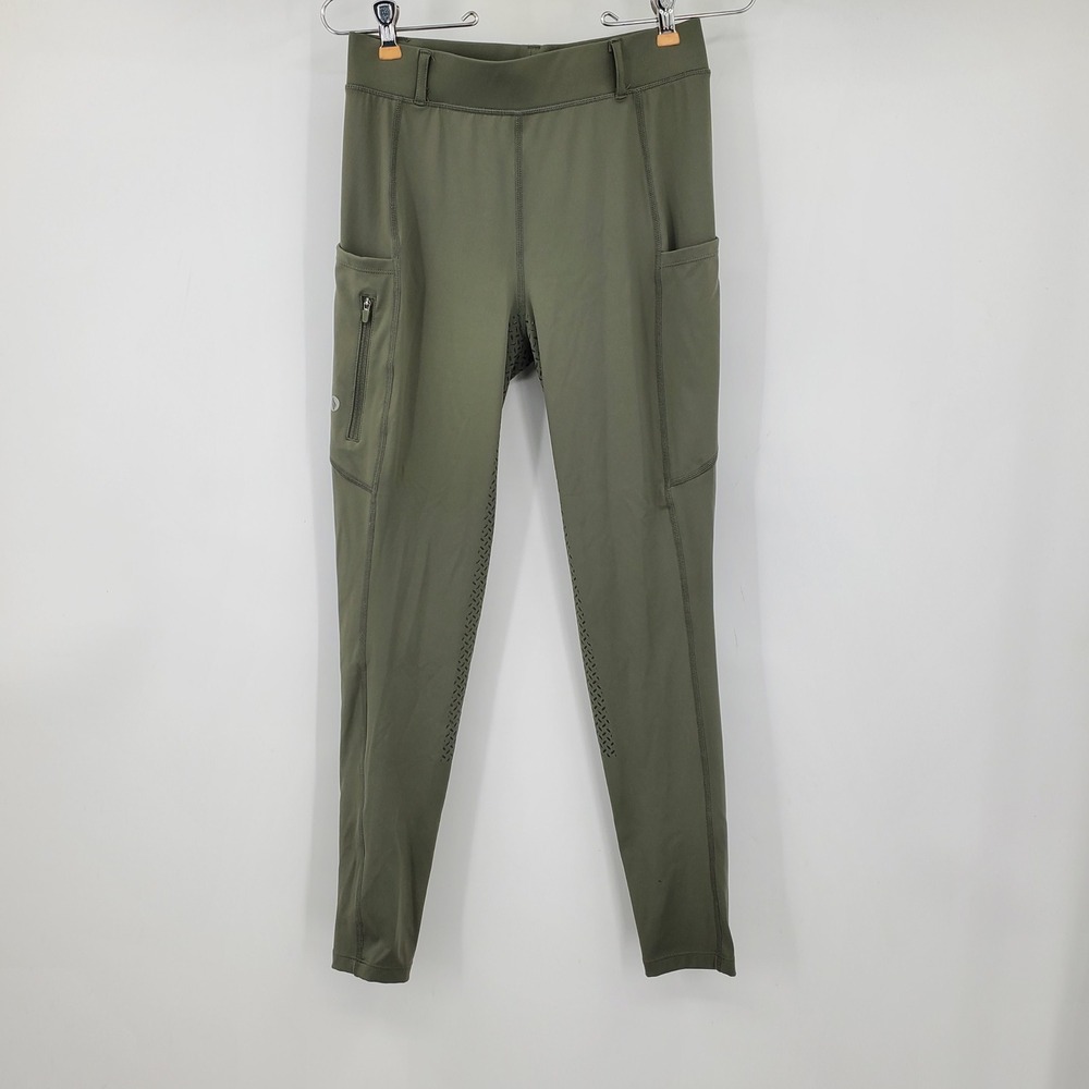 Santiny Olive Green Full Seat Silicone Grip Equestrian Riding Pants Small School